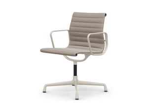 Vitra Eames EA 104 Aluminium Swivel Chair - Leather