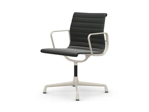 Vitra Eames EA 104 Aluminium Swivel Chair - Leather