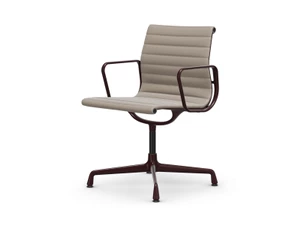 Vitra Eames EA 104 Aluminium Swivel Chair - Leather