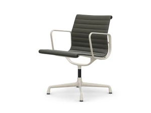 Vitra Eames EA 108 Swivel Aluminium Chair - Leather