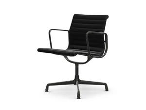 Vitra Eames EA 108 Swivel Aluminium Chair - Leather