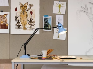 Anglepoise Original 1227 Desk Lamp - Opal Blue + Black
