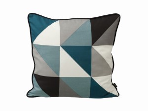Ferm Living Remix Blue Silk Cushion