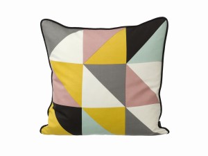 Ferm Living Remix Yellow Silk Cushion