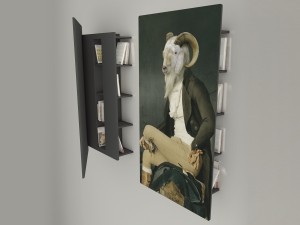 ibride Rodolphe Les Dandys Wall Bookcase