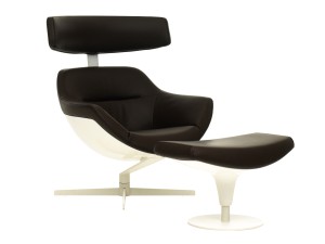 Cassina 277 Auckland Armchair with Headrest - White