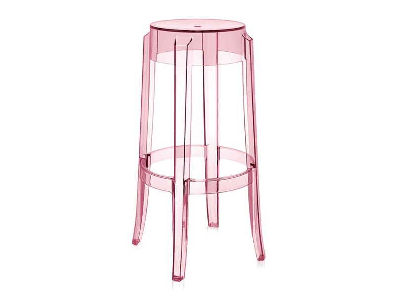 Buy the Kartell Charles Ghost Bar Stool Rose at nest.co.uk