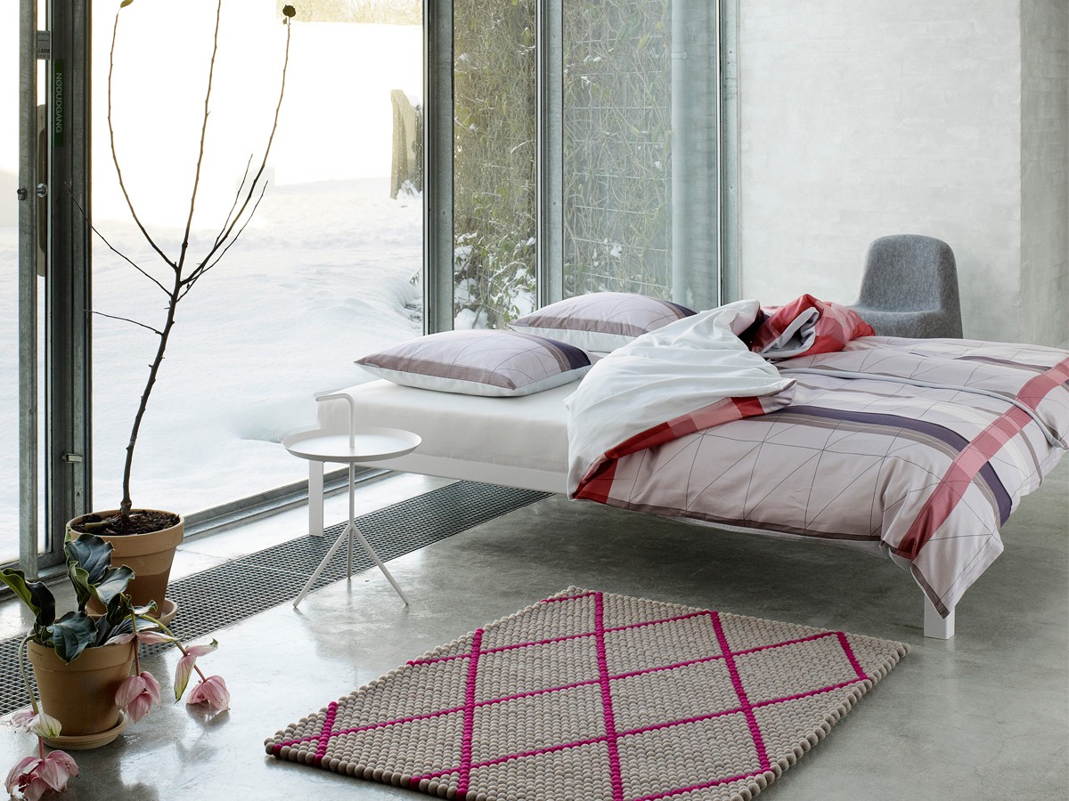 Buy the Hay Colour Block Bed Linen Red at nest.co.uk