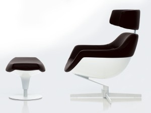 Cassina 277 Auckland Armchair with Headrest - White