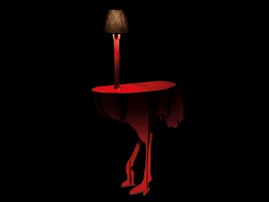 ibride Diva Lucia Ostrich Console Table with Light
