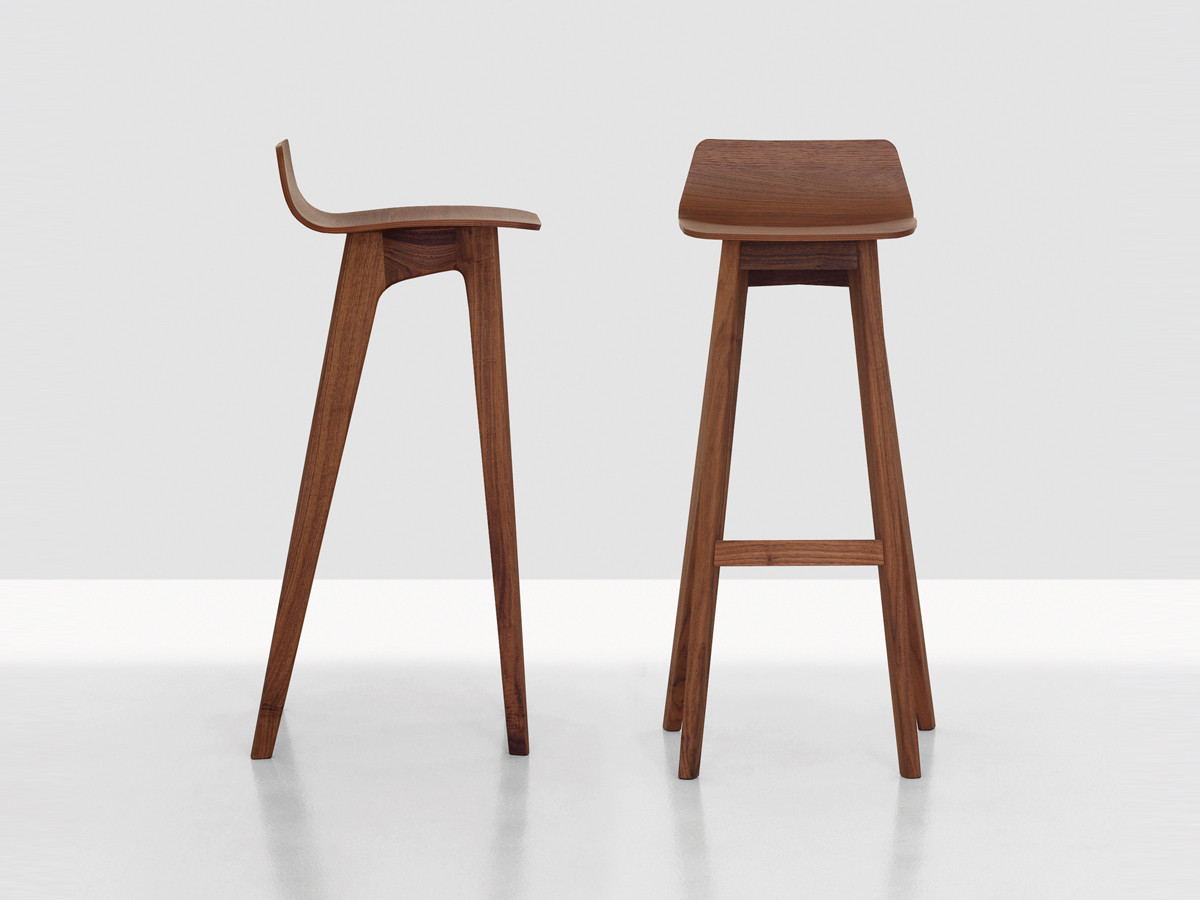 Morph Bar Stools in walnut