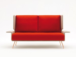 Knoll A&A Two-Seat Sofa with high back and big wings