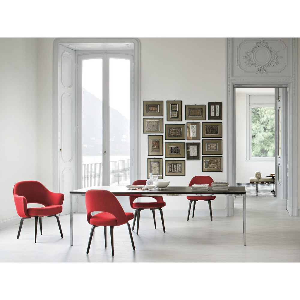 Buy the Knoll Studio Knoll Executive Side Chair Wooden Base at nest.co.uk