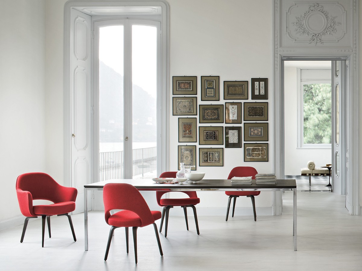 Buy the Knoll Studio Knoll Executive Side Chair Wooden Base at nest.co.uk