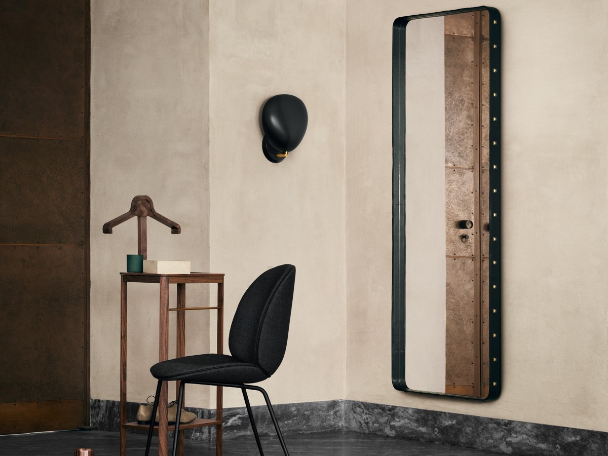 Buy the Gubi Rectangular Wall Mirror Black at nest.co.uk