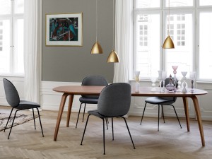 Gubi Beetle Dining Chair - Fully Upholstered - Remix Fabric